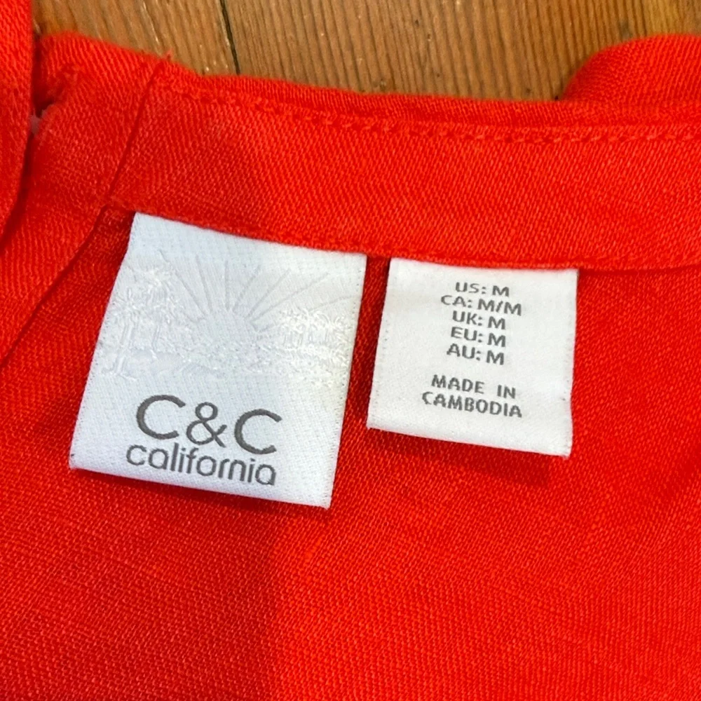 C&C California Red Sleeveless Cropped Tank Top - Picture 4 of 6